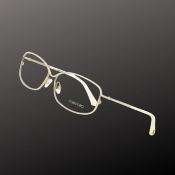 New Tom Ford Rectangular Eyeglasses TF5191 028 Gold/Ivory - Picture 2 of 6
